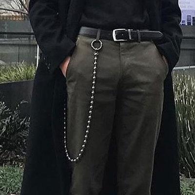 Fashion Men's Women's Beaded Stainless Steel Long Pants Chains Biker Wallet Chain For Men - imessengerbags