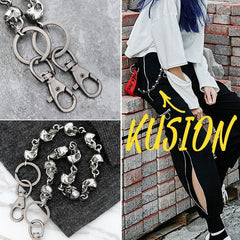 Cool Men's Skull Silver Jeans Chain Jean Chain Long Biker Wallet Chain Pants Chain For Men - imessengerbags