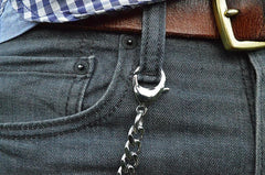 Cool Men's Women's Stainless Steel 18'' Silver Wallet Chain Pants Chain Jeans Chain Jean Chain For Men - imessengerbags