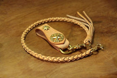 Cool Men's handmade Braided Chain Biker Wallet Chain Leather Pants For Men - imessengerbags