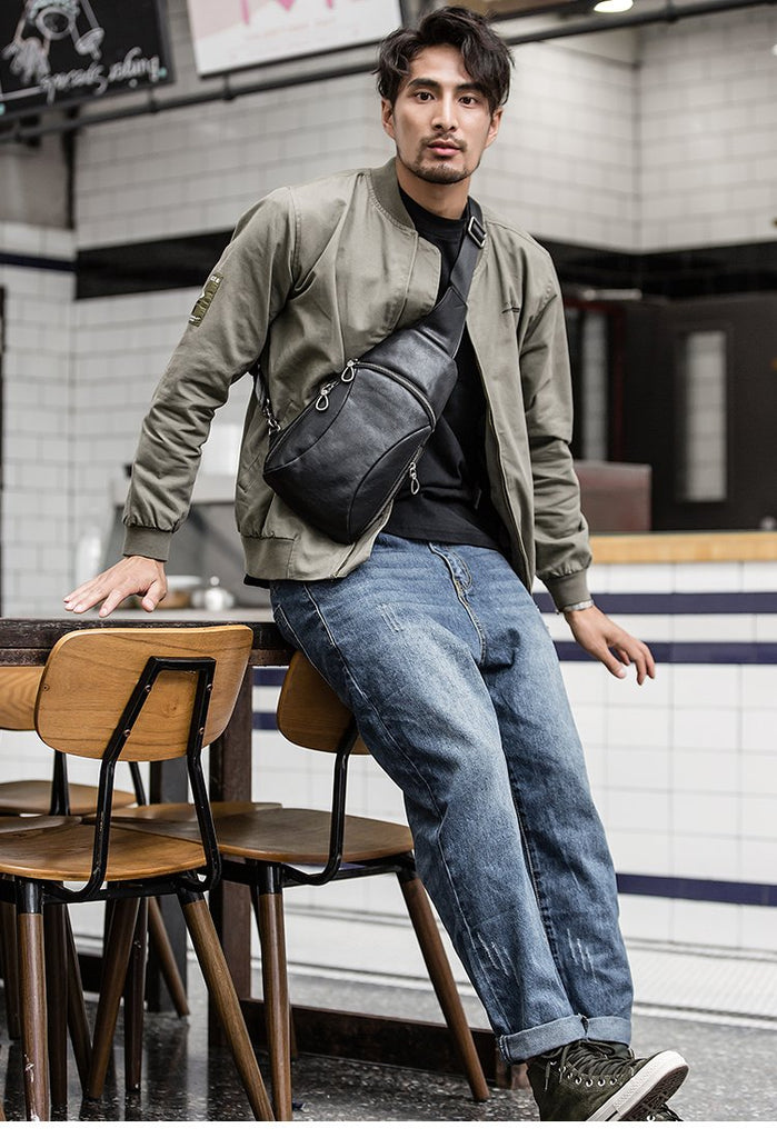 Sling style top backpack