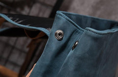 Cool Mens Blue Leather Backpack School Backpack Leather Laptop Backpack for Men - imessengerbags