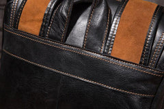 Cool Mens Leather 14inch Laptop Backpack Travel Backpacks Leather School Backpack for Men