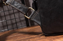 Cool Mens Leather 14inch Laptop Backpack Travel Backpacks Leather School Backpack for Men