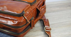 Cool Mens Leather 14inch Laptop Backpack Travel Backpacks Leather School Backpack for Men