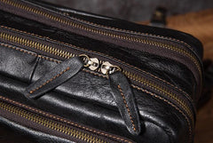Cool Mens Leather 14inch Laptop Backpack Travel Backpacks Leather School Backpack for Men