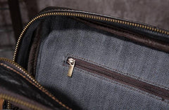 Cool Mens Leather 14inch Laptop Backpack Travel Backpacks Leather School Backpack for Men