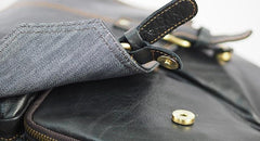 Cool Mens Leather 14inch Laptop Backpack Travel Backpacks Leather School Backpack for Men