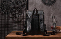 Cool Mens Leather 14inch Laptop Backpack Travel Backpacks Leather School Backpack for Men