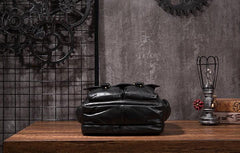 Cool Mens Leather 14inch Laptop Backpack Travel Backpacks Leather School Backpack for Men