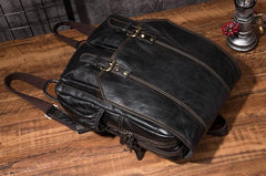 Cool Mens Leather 14inch Laptop Backpack Travel Backpacks Leather School Backpack for Men