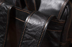 Cool Mens Leather 14inch Laptop Backpack Travel Backpacks Leather School Backpack for Men