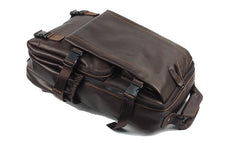 Cool Mens Leather 15inch Laptop Backpack Satchel Backpack Leather School Backpack for Men