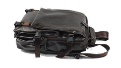 Cool Mens Leather 15inch Laptop Backpack Satchel Backpack Leather School Backpack for Men
