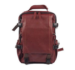 Cool Mens Leather 15inch Laptop Backpack Satchel Backpack Leather School Backpack for Men