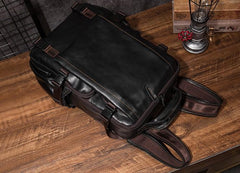 Cool Mens Leather 15inch Laptop Backpack Satchel Backpack Leather School Backpack for Men