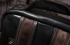 Cool Mens Leather 15inch Laptop Backpack Satchel Backpack Leather School Backpack for Men
