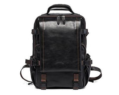 Cool Mens Leather 15inch Laptop Backpack Satchel Backpack Leather School Backpack for Men