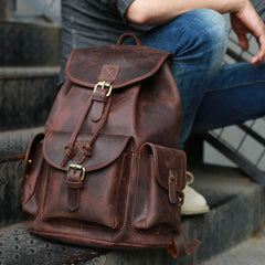 Cool Mens Leather Backpacks Travel Backpacks Laptop Backpacks for Men