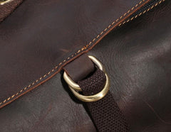 Cool Mens Leather Barrel Backpack Overnight Bag Travel Backpack Weekender Bag for men