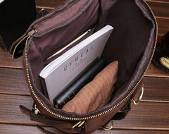 Cool Mens Leather Barrel Backpack Overnight Bag Travel Backpack Weekender Bag for men
