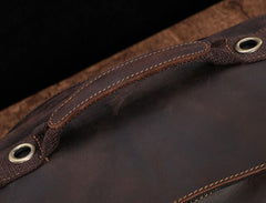 Cool Mens Leather Barrel Backpack Overnight Bag Travel Backpack Weekender Bag for men