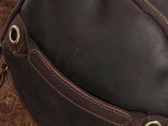 Cool Mens Leather Barrel Backpack Overnight Bag Travel Backpack Weekender Bag for men