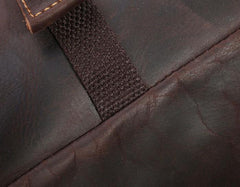 Cool Mens Leather Barrel Backpack Overnight Bag Travel Backpack Weekender Bag for men