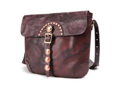Cool Mens Leather Country Side Bag Small Saddle Messenger bag Shoulder bag For Men - imessengerbags