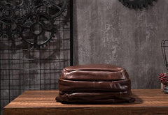 Cool Mens Leather School Backpack Satchel Backpacks Leather Travel Backpack for Men - imessengerbags