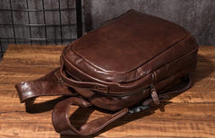 Cool Mens Leather School Backpack Satchel Backpacks Leather Travel Backpack for Men - imessengerbags