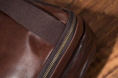 Cool Mens Leather School Backpack Satchel Backpacks Leather Travel Backpack for Men - imessengerbags