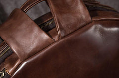 Cool Mens Leather School Backpack Satchel Backpacks Leather Travel Backpack for Men - imessengerbags