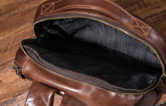 Cool Mens Leather School Backpack Satchel Backpacks Leather Travel Backpack for Men - imessengerbags