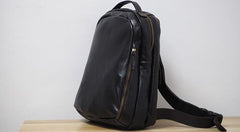 Cool Mens Leather School Backpack Satchel Backpacks Leather Travel Backpack for Men - imessengerbags