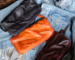 Cool Mens Leather Zipper Long Clutch Wallet Zipper Vintage Long Wallet For Men