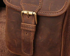 Cool Mens Leather Sling Bag One Shoulder Backpack Sling Crossbody Bag For Men
