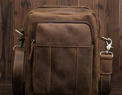 Cool Mens Leather Small Side Bag Small Messenger bag Shoulder bag For Men - imessengerbags