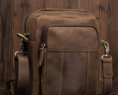Cool Mens Leather Small Side Bag Small Messenger bag Shoulder bag For Men - imessengerbags