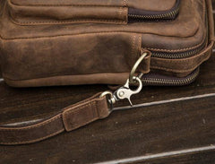 Cool Mens Leather Small Side Bag Small Messenger bag Shoulder bag For Men - imessengerbags
