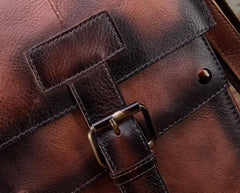 Cool Mens Leather Vintage Small Side Bag Small Messenger bag Shoulder bag For Men - imessengerbags