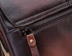 Cool Mens Leather Vintage Small Side Bag Small Messenger bag Shoulder bag For Men - imessengerbags