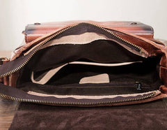 Cool Mens Leather Vintage Small Side Bag Small Messenger bag Shoulder bag For Men - imessengerbags