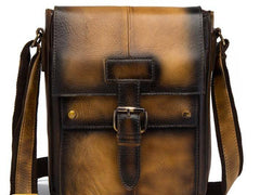Cool Mens Leather Vintage Small Side Bag Small Messenger bag Shoulder bag For Men - imessengerbags
