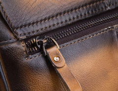 Cool Mens Leather Vintage Small Side Bag Small Messenger bag Shoulder bag For Men - imessengerbags