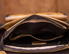Cool Mens Leather Vintage Small Side Bag Small Messenger bag Shoulder bag For Men - imessengerbags