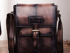 Cool Mens Leather Vintage Small Side Bag Small Messenger bag Shoulder bag For Men - imessengerbags