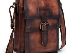 Cool Mens Leather Vintage Small Side Bag Small Messenger bag Shoulder bag For Men - imessengerbags