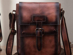 Cool Mens Leather Vintage Small Side Bag Small Messenger bag Shoulder bag For Men - imessengerbags