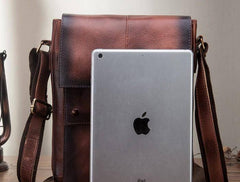 Cool Mens Leather Vintage Small Side Bag Small Messenger bag Shoulder bag For Men - imessengerbags
